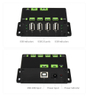 HUB USB de nível industrial, estendendo 4 portas USB 3.2, hosts duplos comutáveis, múltiplas proteções