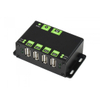 HUB USB de nível industrial, estendendo 4 portas USB 3.2, hosts duplos comutáveis, múltiplas proteções