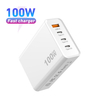 Carregador de parede usb c, 100w pd 3.0 pps 4 portas gan iii carregador rápido tipo c estação de carregamento adaptador de energia dobrável bloco de carregador de viagem