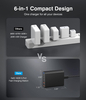 Carregador rápido USB C personalizado de 200 W 245 W Estação de carregamento de 5 portas Bloco Hub Adaptador de energia para carregador de laptop