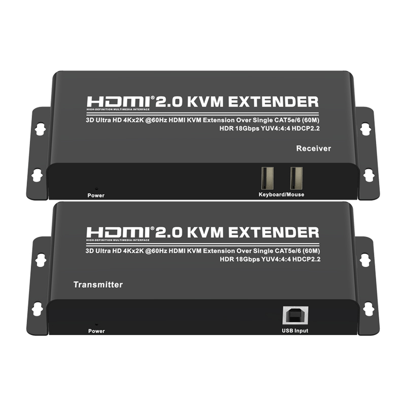 PII-51060E (HDMI2.0 60m KVM) USB HDMI HDBaseT™ 2.0 KVM Extender (4K@100 m)