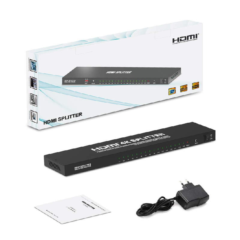DIVISOR HDMI PII-116A 1X16: 1 ENTRADA 16 SAÍDAS, ULTRAHD 4K, EDID