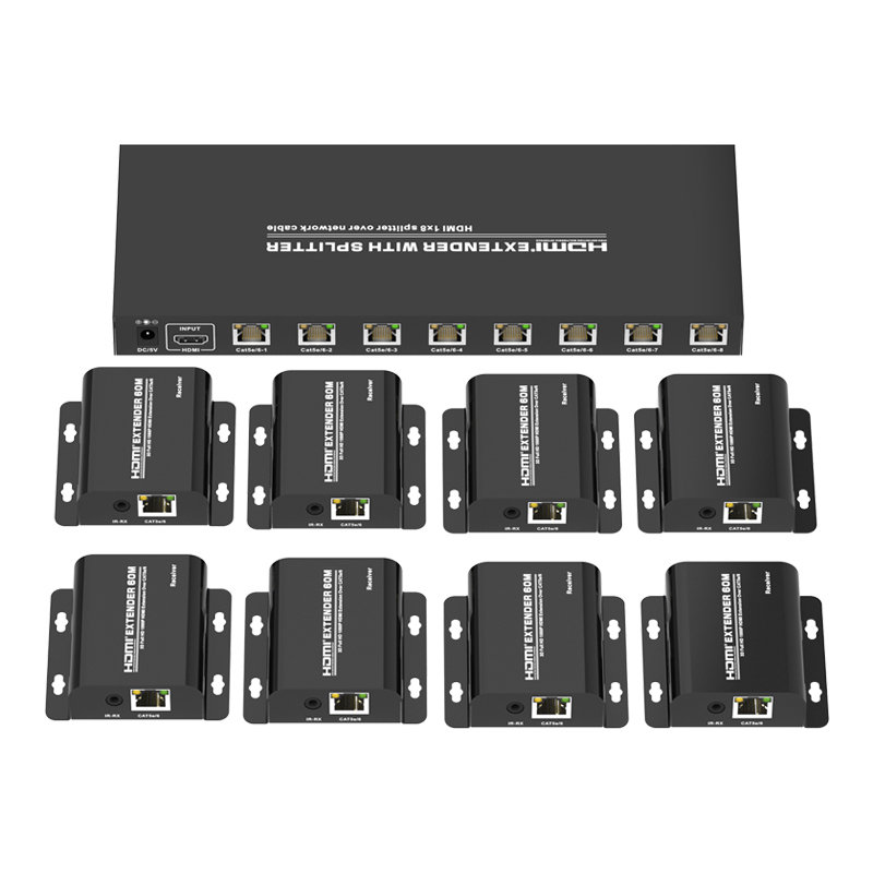 Divisor HDMI PII-108EX60 - Divisor HDMI 4K 1 em 10 saídas - Divisor HDMI alimentado por monitor de 10 vias