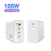 Carregador de parede usb c, 100w pd 3.0 pps 4 portas gan iii carregador rápido tipo c estação de carregamento adaptador de energia dobrável bloco de carregador de viagem