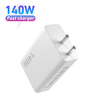 Carregador usb c de 140w, carregador mac book pro dobrável nexode pd3.1 pps 3 portas rápido gan adaptador de energia para carregador de parede para laptop