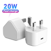 Carregador de parede USB C de 20 watts - Carregador USB tipo C de carregamento rápido