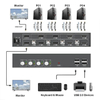 Extrator de arco Hdmi Kvm Switch Displayport 4k Usb 2 6 4 portas Bi-sentido Kvm Switches Monitor duplo