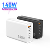 140-165W USB C Carregador rápido GaN PD USB C Estação de carregamento Bloco Hub Plug Adaptador de energia para laptop