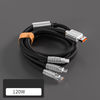 Cabo de carga múltipla universal 3 em 1 Cabo de carregamento múltiplo 120W 6A Cabo USB de carregamento rápido 