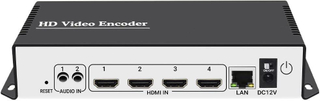  Codificador de streaming de vídeo IP personalizado 4K 4 canais H.265 H.264 HDMI Transmissão ao vivo RTMP Codificador RTMPS