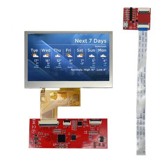 Painel resistivo Lcd Tela capacitiva Lcd Resolução 480*272 Módulo de interface Hmi de exibição Tft Lcd de 4,3 polegadas