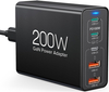 Carregador rápido USB C personalizado de 200 W 245 W Estação de carregamento de 5 portas Bloco Hub Adaptador de energia para carregador de laptop