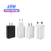  Carregador USB C de 65 W, bloco de carregador rápido Nexode 3 portas GaN, carregador dobrável compacto