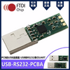 USB-RS232-PCB Conversor serial USB para RS232 UART PCB Adaptador serial USB para RS232 PCB com eletrônicos incorporados, conector USB e LEDs PCB de interface serial USB para RS232 para cabo